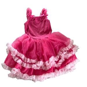 Tutu & Lulu Pink Tulle Dress - Size 3-4T - Bow Detail